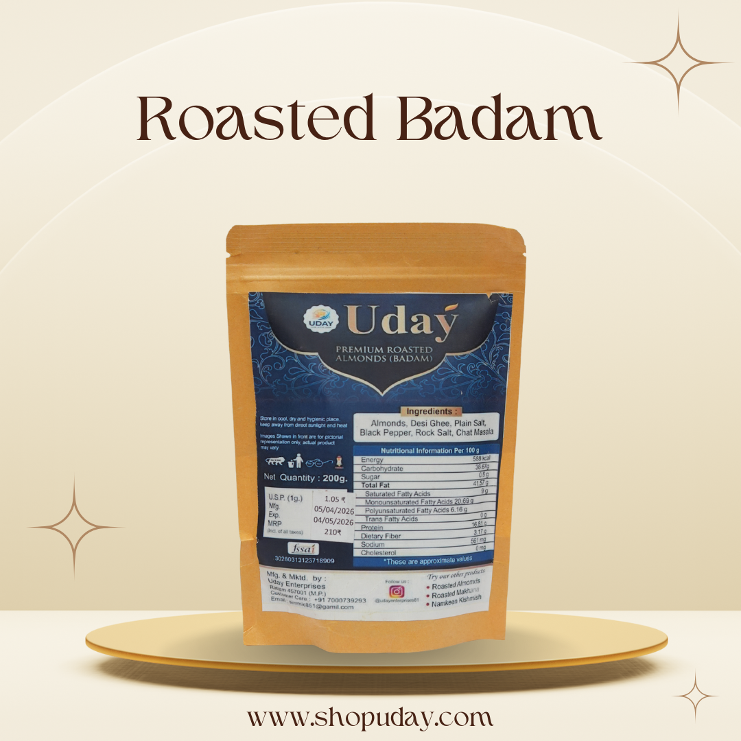 Roasted Badam (Almonds) (200g / 400g) - Image 2